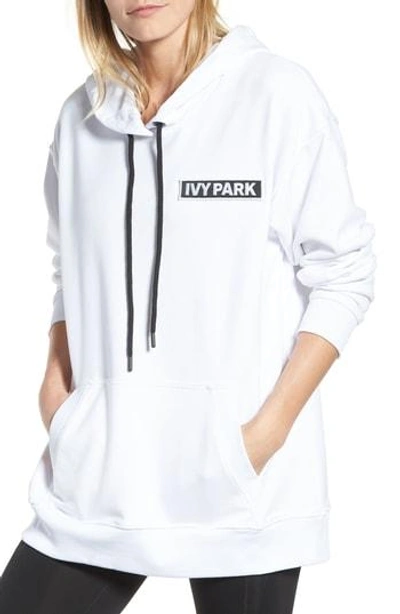 Shop Ivy Park Flag Badge Hoodie In White