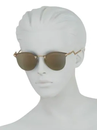 Shop Fendi Rimless Sunglasses In Ruthenium