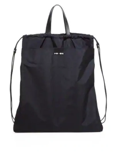 Shop Dan Ward Two-in-one Drawstring Tote Backpack In Black
