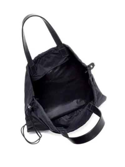 Shop Dan Ward Two-in-one Drawstring Tote Backpack In Black