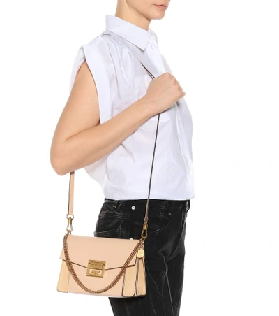 Shop Givenchy Small Gv3 Leather Shoulder Bag In Female