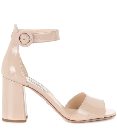 Shop Prada Patent Leather Sandals In Female