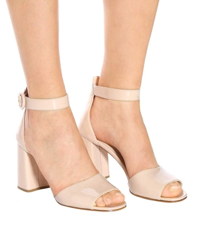 Shop Prada Patent Leather Sandals In Female