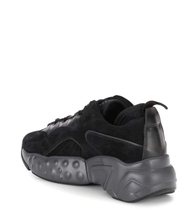 Shop Acne Studios Manhattan Suede Sneakers In Black