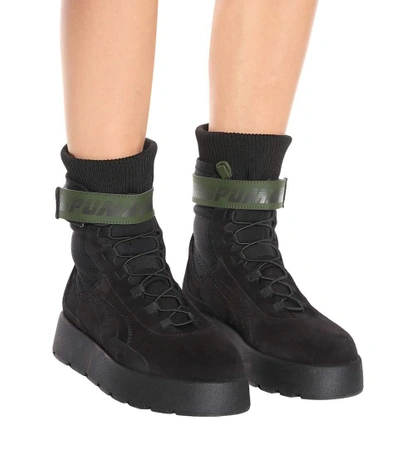 Fenty X Puma Fenty Puma By Rihanna Lace Up Boots In Black | ModeSens