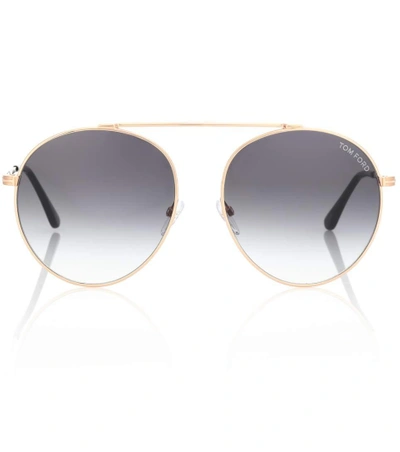 Shop Tom Ford Simone Round Sunglasses