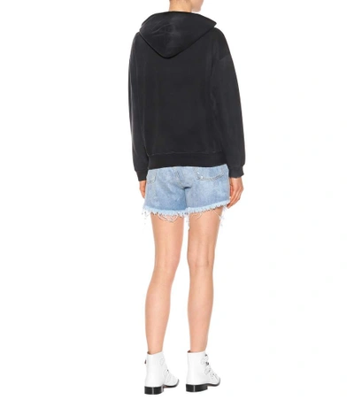 Shop Givenchy Printed Cotton Hoodie In Black