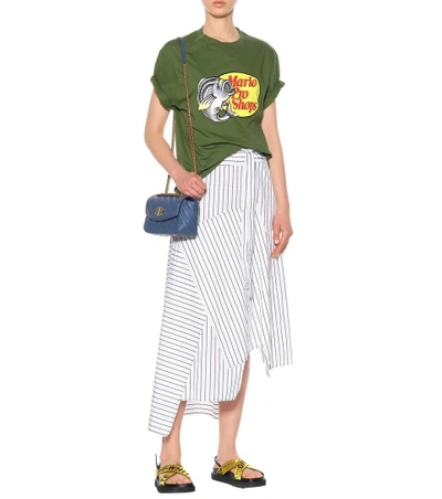 Shop Golden Goose Printed Cotton T-shirt In Green