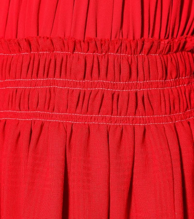 Shop Altuzarra Sleeveless Linen And Cotton Dress In Red