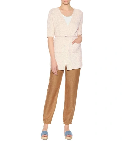 Shop Loro Piana Cotton And Silk Sweater In Eatural