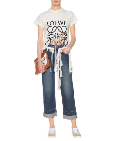 Shop Loewe Cropped Straight-leg Jeans