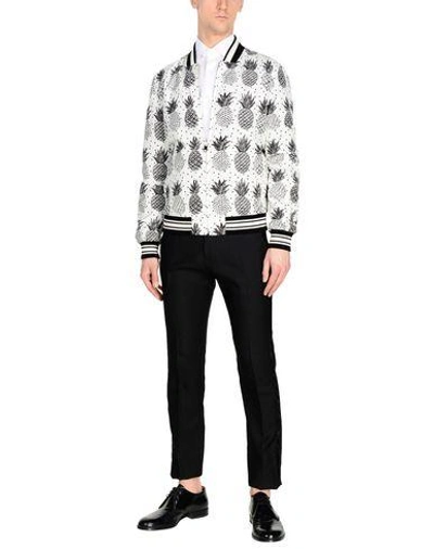 Shop Dolce & Gabbana Man Jacket White Size 42 Polyester