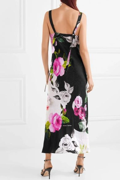 Shop Off-white Printed Silk-jacquard Dress