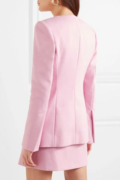 Shop Off-white Crepe Blazer In Baby Pink