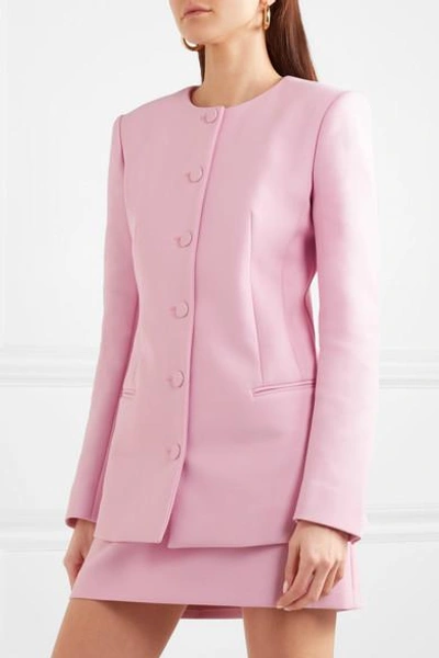 Shop Off-white Crepe Blazer In Baby Pink