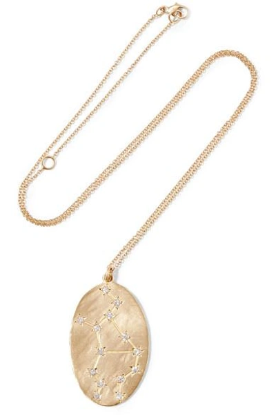 Shop Brooke Gregson Virgo 14-karat Gold Diamond Necklace