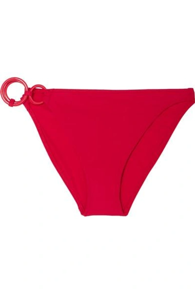 Shop Eres Lunaris Embellished Bikini Briefs In Red