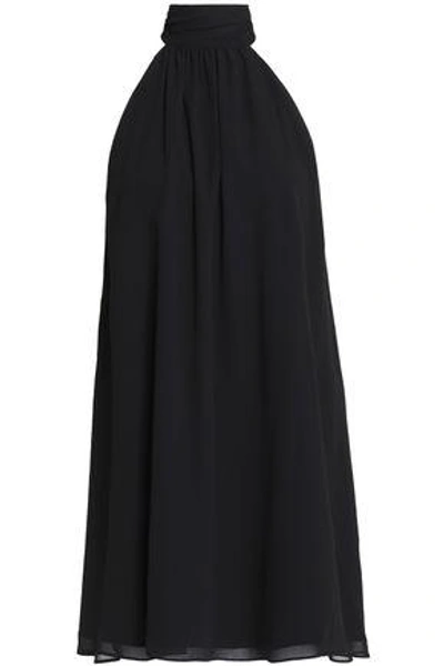 Shop Haute Hippie Woman Crepe Mini Dress Black