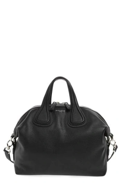 Shop Givenchy 'medium Nightingale' Calfskin Leather Satchel - Black In 001 Black