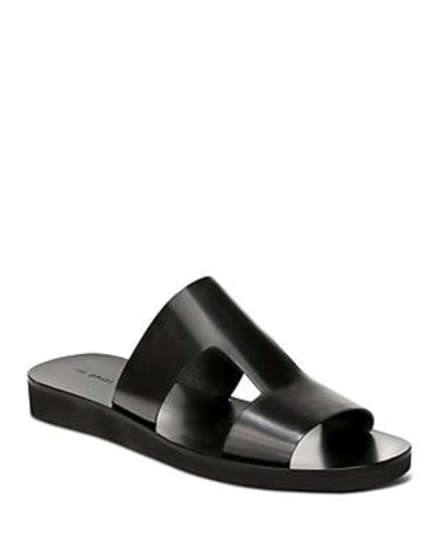 Shop Via Spiga Women's Blanka Leather Slide Sandals In Black