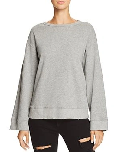 Shop Pam & Gela Open-back Sweatshirt In Heather Gray