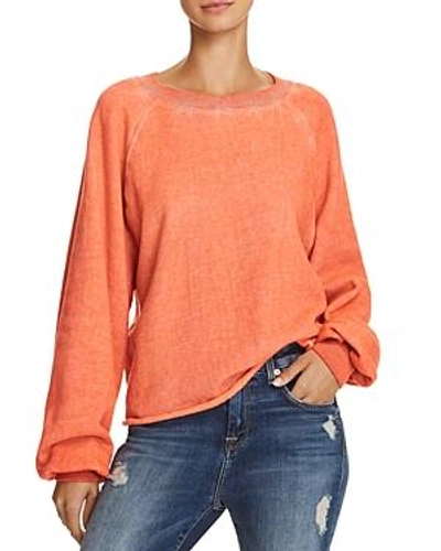 Shop Pam & Gela Overdye Sweatshirt In Neon Orange