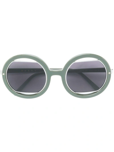 Shop Marni Oversized Round Sunglasses