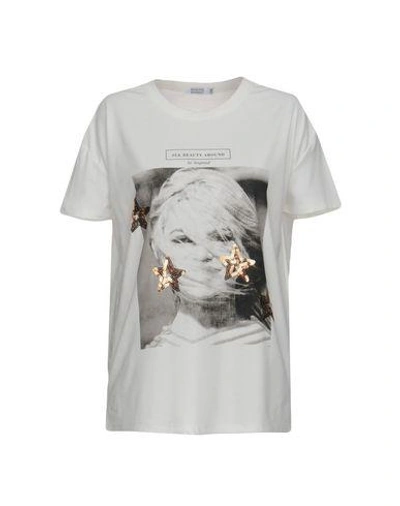 Shop Brigitte Bardot T-shirts In Ivory