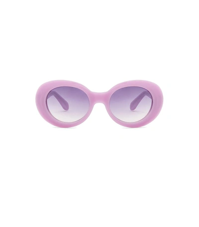 Shop Acne Studios Purple Mustang Sunglasses