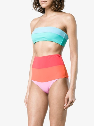 Shop Mara Hoffman Multicoloured Stripe Bikini
