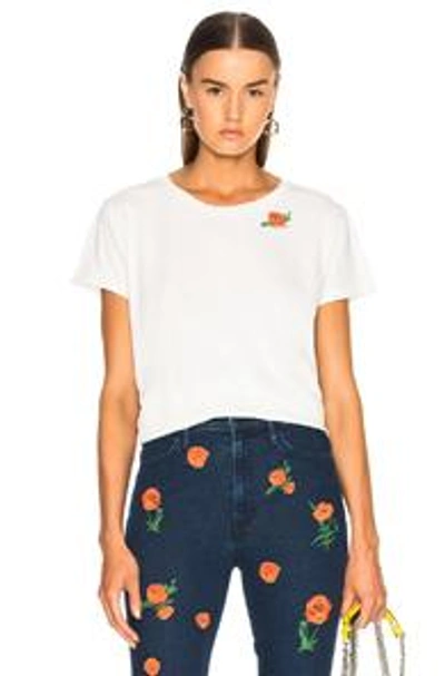 Shop Mother Poppy Boxy Goodie Goodie Tee In Floral,white