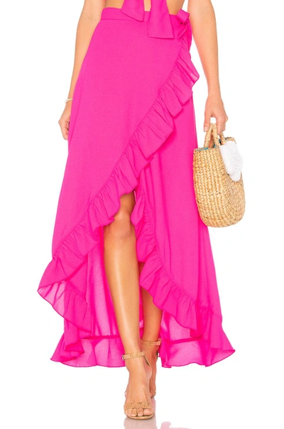 Shop Lovers & Friends Waves For Days Wrap Skirt In Zinnia