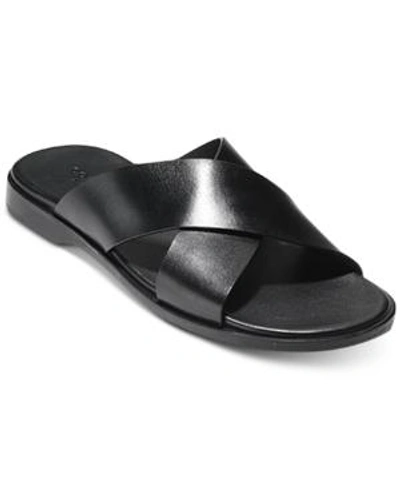 Shop Cole Haan Men's Goldwyn 2.0 Crisscross Sandal In Black Smooth