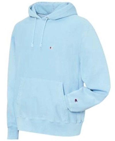 Champion Men's Garment-dyed Reverse Weave Hoodie In Upstate Blue | ModeSens