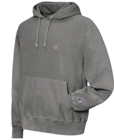 Champion Men s Garment dyed Reverse Weave Hoodie In Dark Grey ModeSens