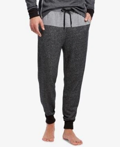 Shop 2(x)ist Men's Colorblocked Terry Joggers In Black Heather