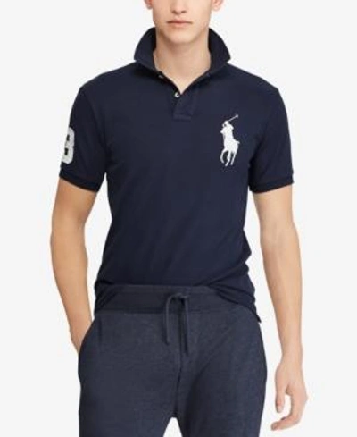 Polo Ralph Lauren Big Pony Mesh Polo Shirt   Kids In Newport Navy