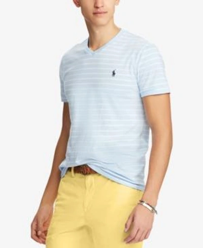 Shop Polo Ralph Lauren Men's Big & Tall Classic Fit Striped T-shirt In Elite Blue/white
