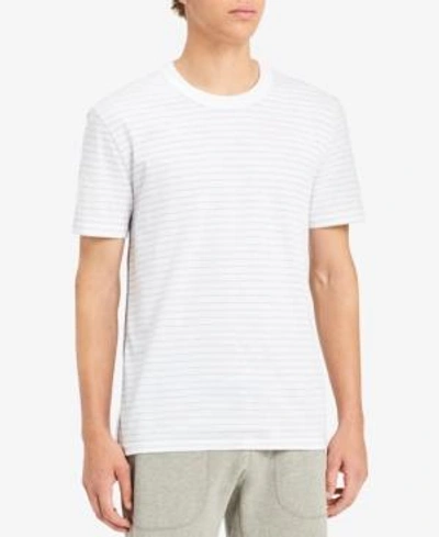 Shop Calvin Klein Jeans Est.1978 Men's Stripe T-shirt In Standard White