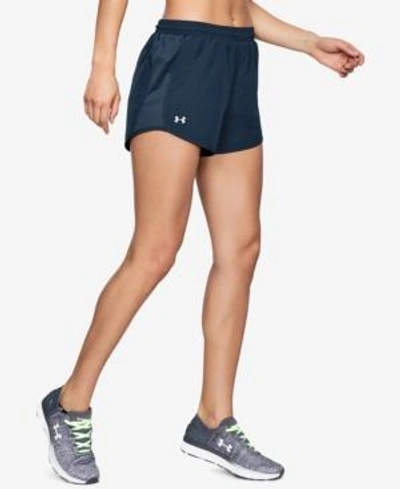Shop Under Armour Fly By Running Shorts In Academy / Academy