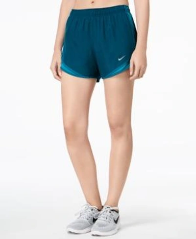 Shop Nike Dry Tempo Running Shorts In Blue Force/neo Turquoise