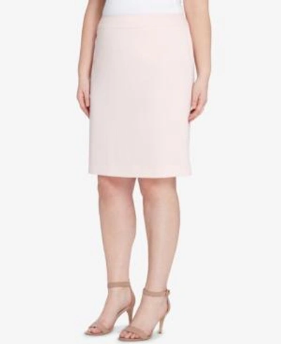 Shop Tahari Asl Plus Size Pencil Skirt In Cameo Pink