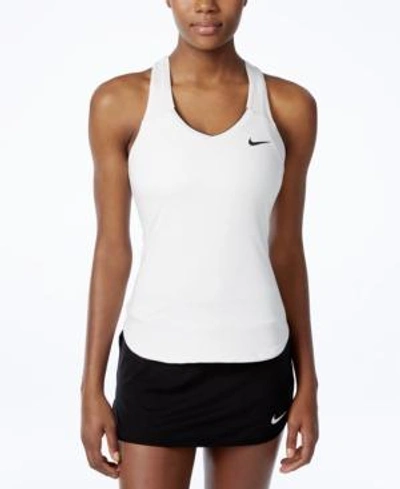 Shop Nike Court Racerback Dri-fit Tennis Tank Top In White