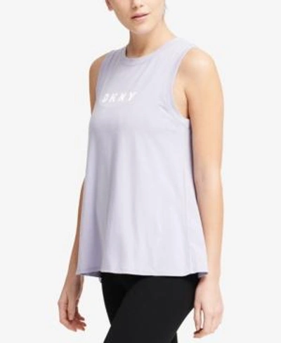 Shop Dkny Sport Tulip-back Tank Top In Cosmic Blue