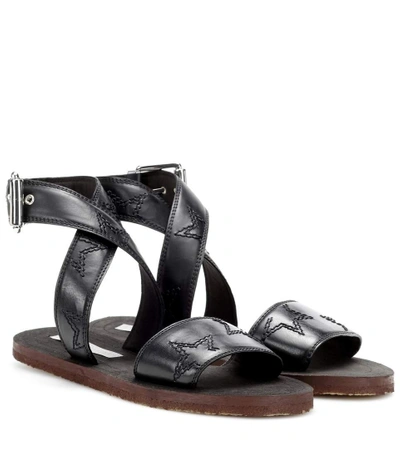 Shop Stella Mccartney Piers Faux-leather Sandals In Black