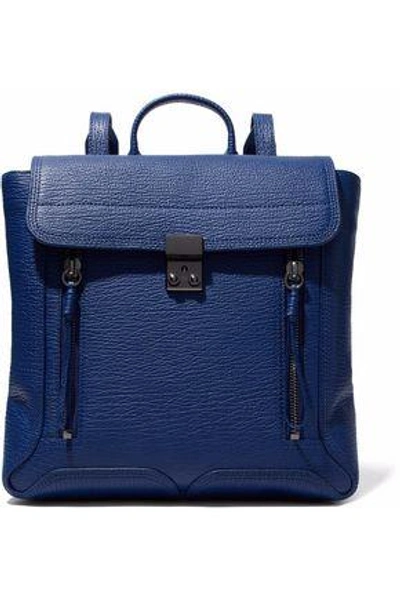 Shop 3.1 Phillip Lim Woman Pashli Textured-leather Backpack Cobalt Blue