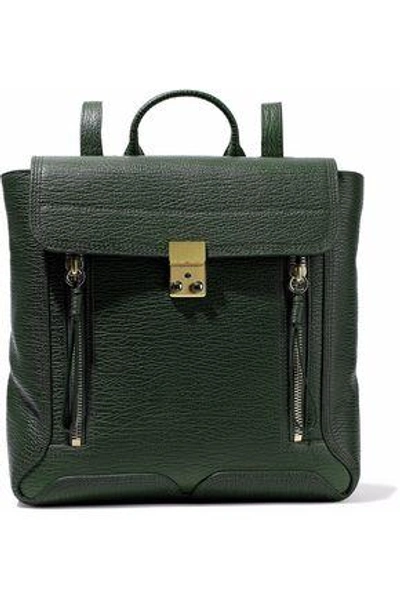 Shop 3.1 Phillip Lim / フィリップ リム 3.1 Phillip Lim Woman Pashli Textured-leather Backpack Dark Green