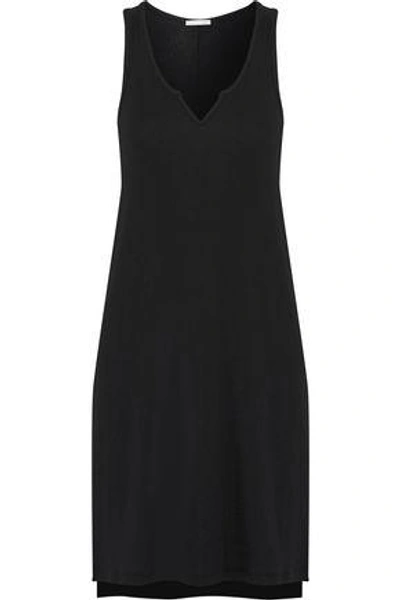 Shop Skin Woman Ribbed-jersey Nightdress Black
