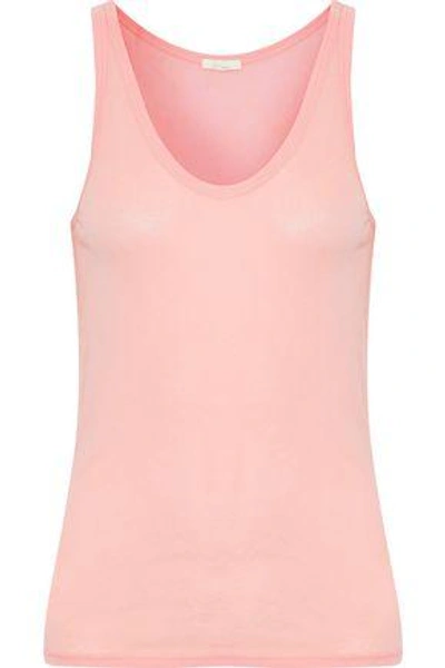 Shop Skin Woman Pima Cotton-jersey Top Pastel Pink