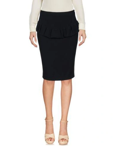 Shop Boutique Moschino Knee Length Skirts In Black
